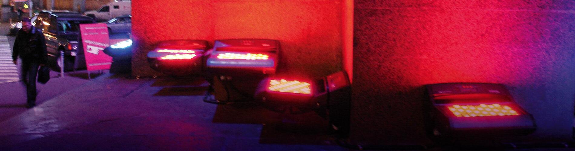 Архитектурное освещение здания галереи Samsung